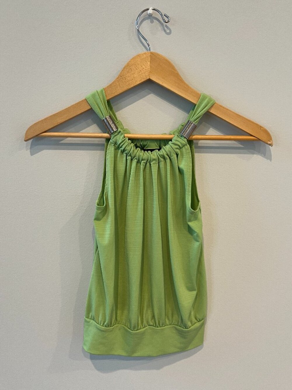 Vintage B Wear Byer Girl Green Sleeveless Top with Silver Hardware – Size M 8/10